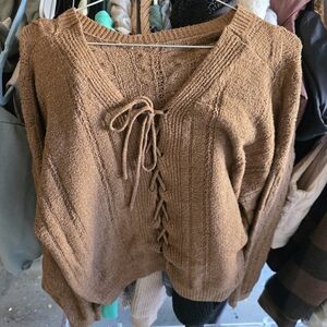 Cozy Brown Knit Sweater